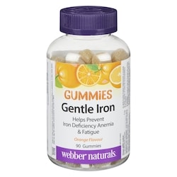 Webber Naturals Gentle Iron Orange Flavour 90 ea, $0.18/1ea