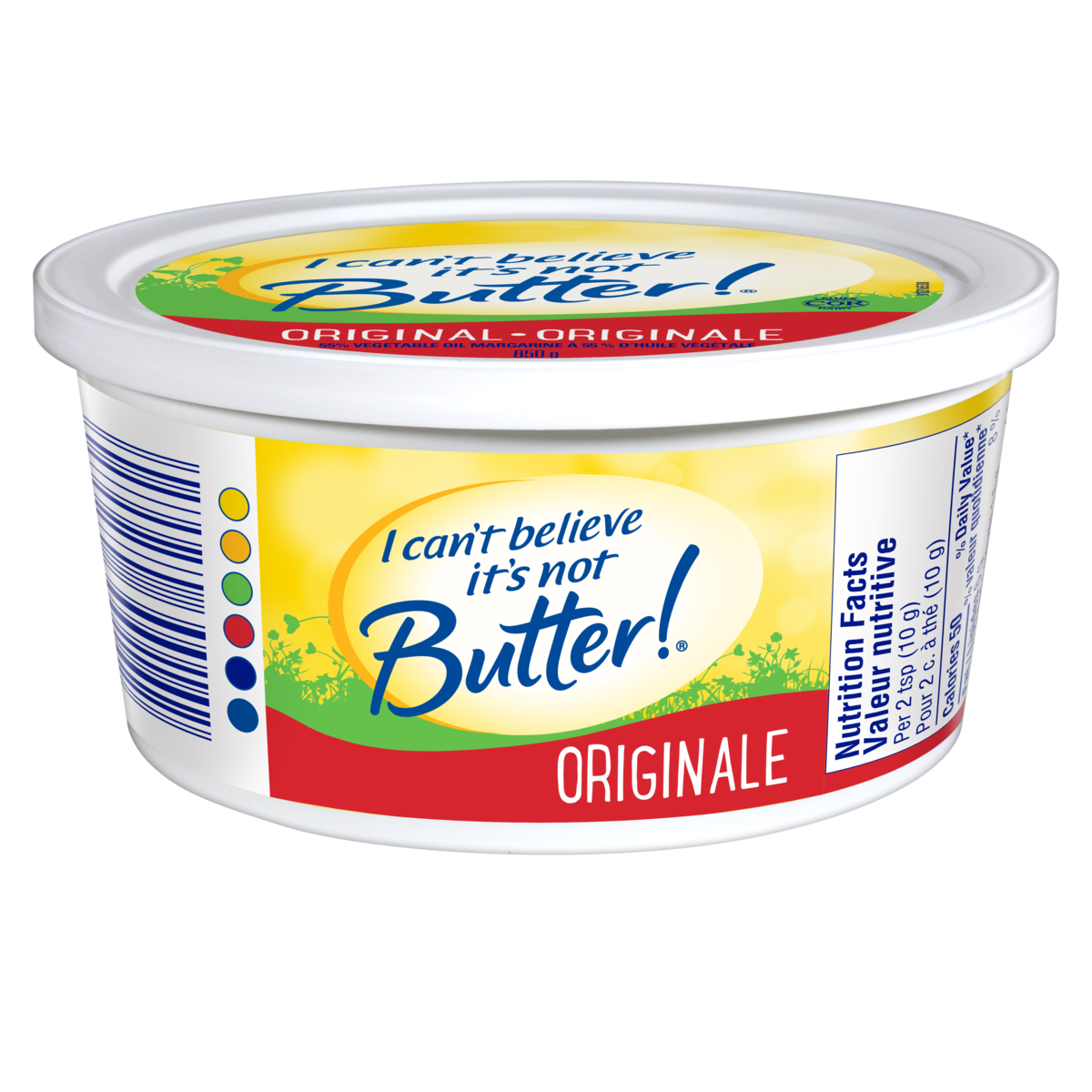 I Can’t Believe It’s Not Butter! Margarine à 55 % d'huile végétale originale 850 g, 0,76 $/100g