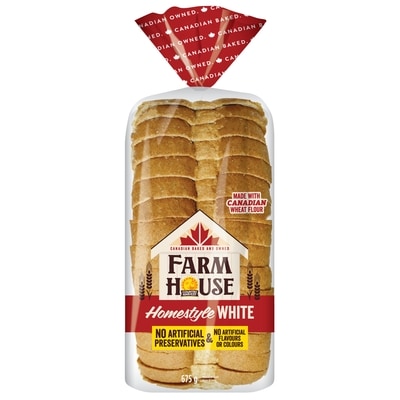 Farmhouse Homestyle White Bread 675 g, $0.67/100g