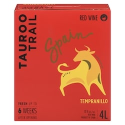 Tauroo Trail Tempranillo Wine (ID required at pick-up) 4 l, $0.92/100ml