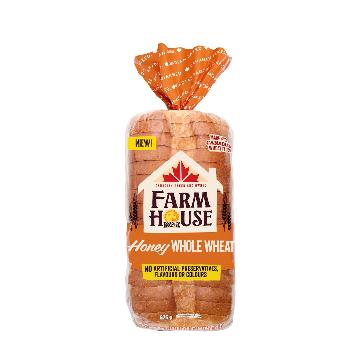 Farmhouse Honey Whole Wheat 675 g, $0.67/100g