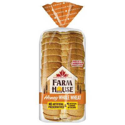 Farmhouse Honey Whole Wheat 675 g, $0.52/100g