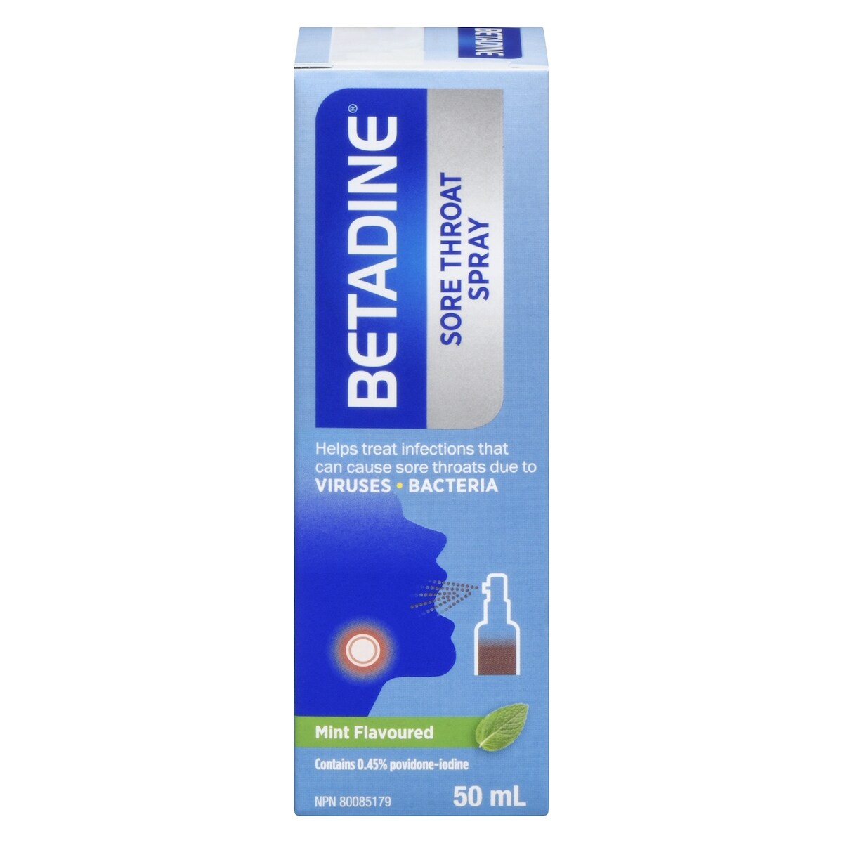 Betadine Sore Throat Spray Mint Flavoured 50 ml, $25.98/100ml