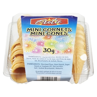 Exotic Mini Cones 30 g, $10.00/100g