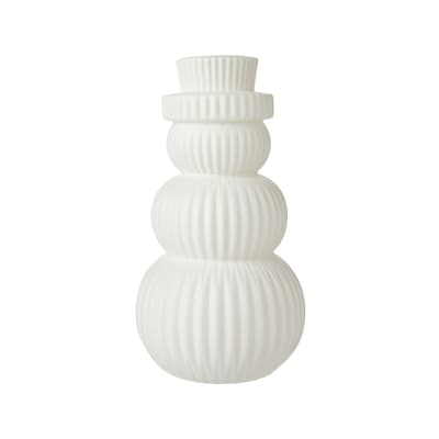 Life at Home Décoration en céramique côtelée en forme de bonhomme de neige 9 po 1 ea, 19,00 $/1ch