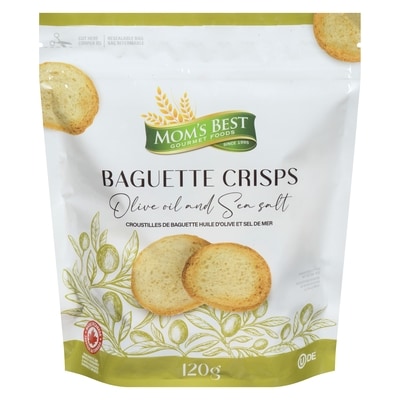 Croustilles de baguette huile d'olive et sel de mer