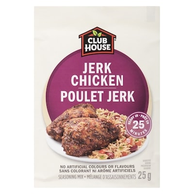 Club House Seasoning Mix Jerk Chicken 25 g, $4.00/100g