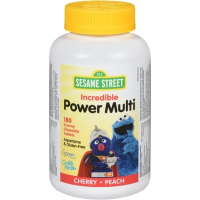 Sesame Street Power Multi Cherry Peach 180 ea, $0.15/1ea