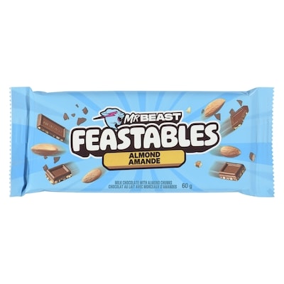 Feastables Milk Chocolate With Almond Chunks 60 g, $5.82/100g