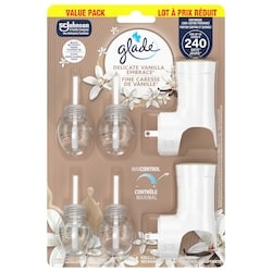 PlugIns Scented Oil Air Freshener 2 Warmers + 4 Refills, Delicate Vanilla Embrace