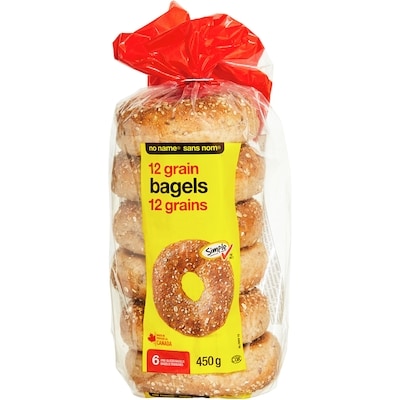 No Name Bagels, 12-Grain 450 g, $0.55/100g
