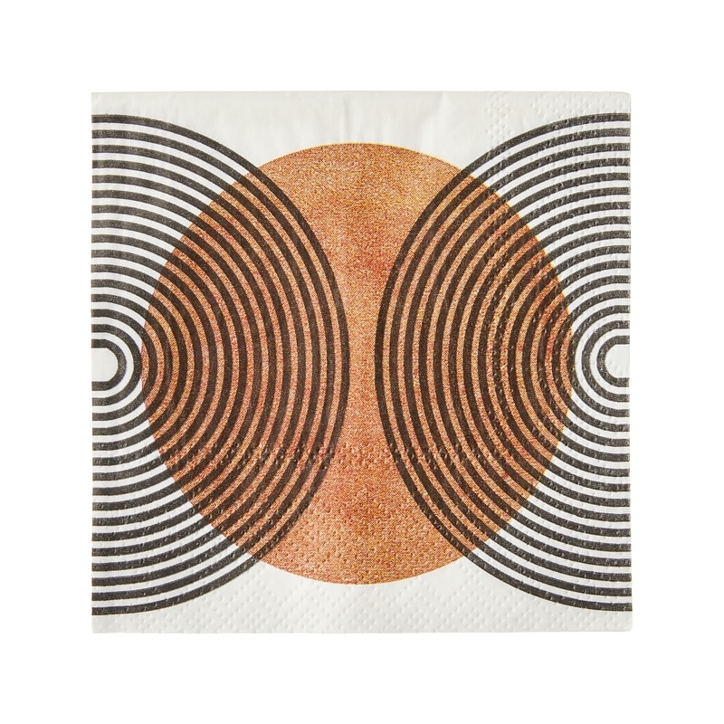 3 Ply Beverage Napkins 60 Pack - Circle