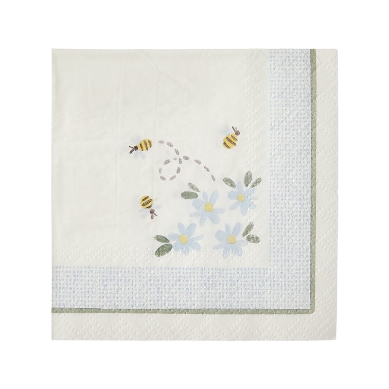 3 Ply Beverage Napkins 60 Pack - Bee