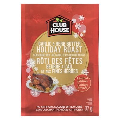 Club House Seasoning Mix Garlic & Herb Butter Holiday Roast Limited Edition 37 g, $6.19/100g