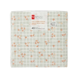 le Choix du Président Emballage de 40 serviettes cocktail à 3 plis – grille de fleurs 40 ea, 0,13 $/1ch