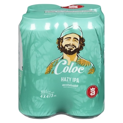 Archibald Coloc bière hazy ipa (Pièce d’identité requise au moment du ramassage) 4x473.0 ml, 0,82 $/100ml
