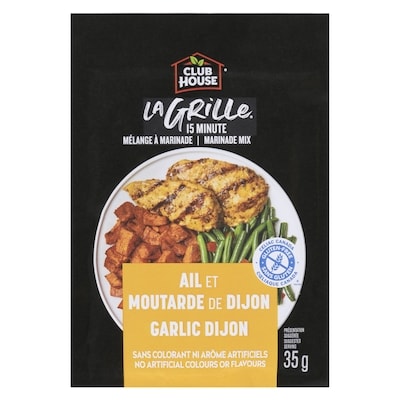 Club House Mélange à marinade ail et moutarde de dijon 30 g, 3,33 $/100g