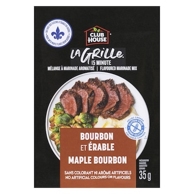 Club House Mélange à marinade aromatisé bourbon et érable 35 g, 6,83 $/100g