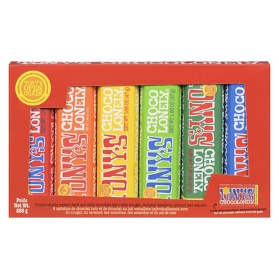 Tony's Chocolonely Individually Packed Dark And Milk Chocolate Bars With Nougat, Caramel, Hazelnut, Almond And Sea Salt 288 g, $4.51/100g