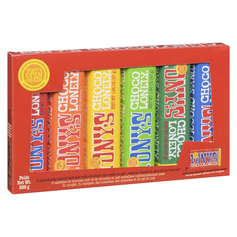 Individually Packed Dark And Milk Chocolate Bars With Nougat, Caramel, Hazelnut, Almond And Sea Salt