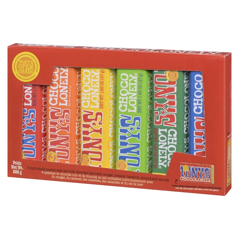 Individually Packed Dark And Milk Chocolate Bars With Nougat, Caramel, Hazelnut, Almond And Sea Salt