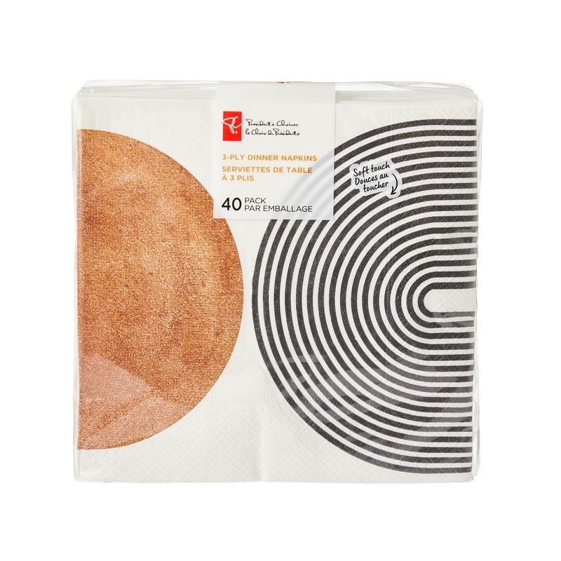 3 Ply Dinner Napkins 40 Pack - Half Circle