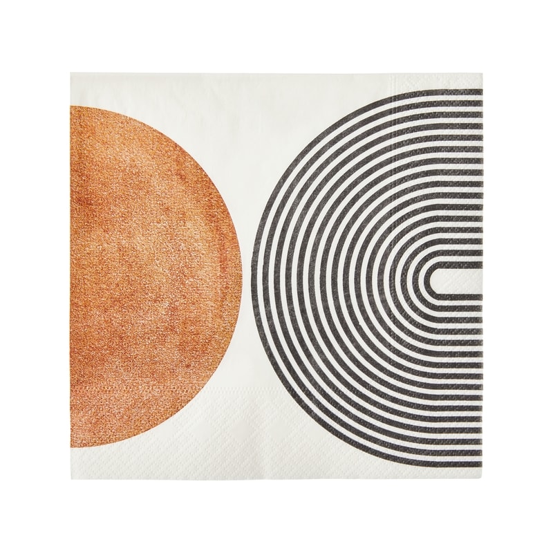 3 Ply Dinner Napkins 40 Pack - Half Circle