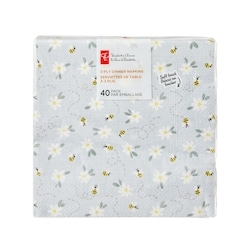 le Choix du Président Emballage de 40 serviettes cocktail à 3 plis – abeilles et fleurs 40 ea, 0,13 $/1ch