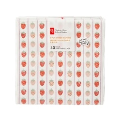 President's Choice 3 Ply Dinner Napkins 40 Pack - Strawberry 40 ea, $0.13/1ea