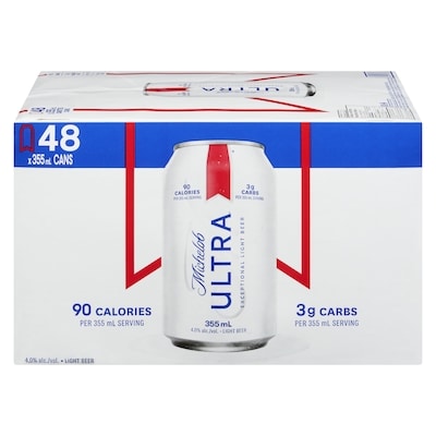 Michelob Light Beer (ID required at pick-up) 48x355.0 ml, $0.41/100ml