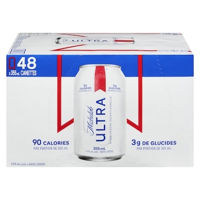 Michelob Bière légère (Pièce d’identité requise au moment du ramassage) 48x355.0 ml, 0,41 $/100ml