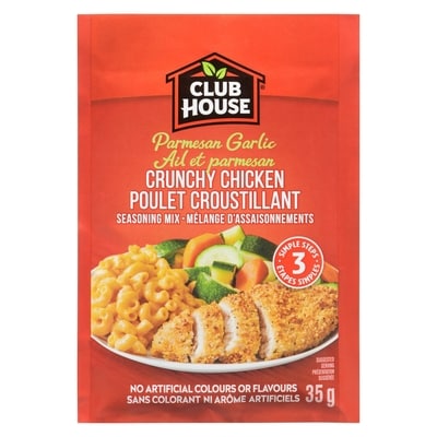 Club House Poulet croust ail et parm assais 35 g, 7,11 $/100g