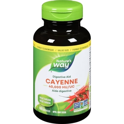 Nature's Way Cayenne 40,000 Hu Value Size 180 ea, $0.13/1ea