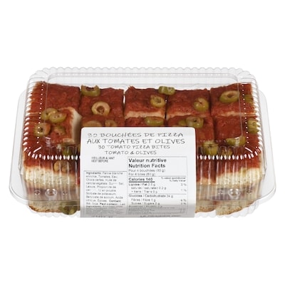 null 30 Tomato Pizza Bites Tomato & Olives 500 g, $1.60/100g