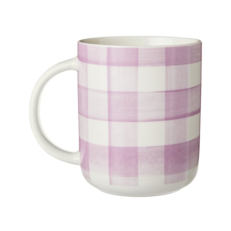 Ruffle Mug - Purple Gingham