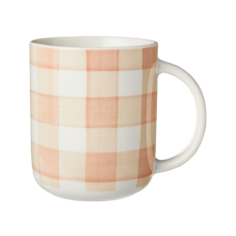 Ruffle Mug - Peach Gingham