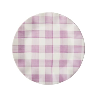 Life at Home Ruffle Rim Side Plate - Purple Gingham 1 ea, $5.00/1ea