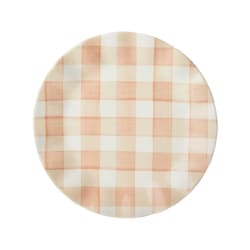 Life at Home Ruffle Rim Side Plate - Peach Gingham 1 ea, $5.00/1ea