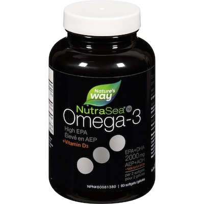 Nature's Way Nutrasea Hp Omega-3 High Epa +Vitamin D₃ Fresh Mint Flavour 60 ea, $1.00/1ea