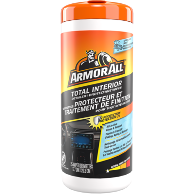 Armor All Lingettes Total Interior Detailer & Protectant, boîte de 25 lingettes 1 ea, 12,49 $/1ch