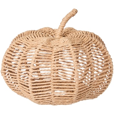 null Citrouille moyenne en corde naturelle, 7,40 po x 6,10 po 1 ea, 10,00 $/1ch