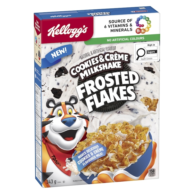 Frosted Flakes Cereal, Cookies & Creme Milkshake