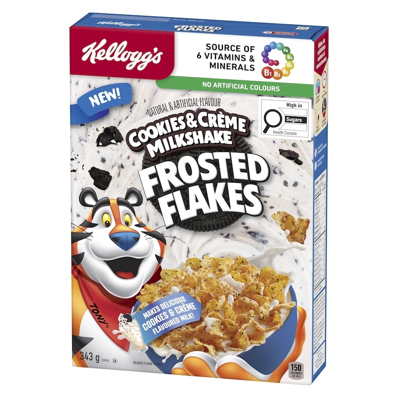 Frosted Flakes Cereal, Cookies & Creme Milkshake