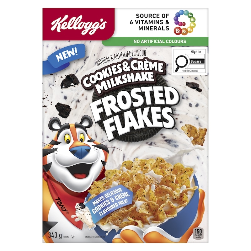 Frosted Flakes Cereal, Cookies & Creme Milkshake
