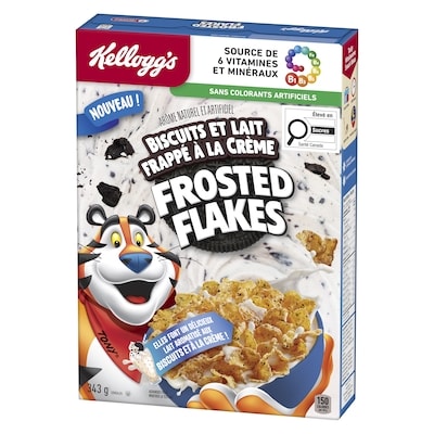 Céréales biscuits et lait frappé à la crème Frosted Flakes 