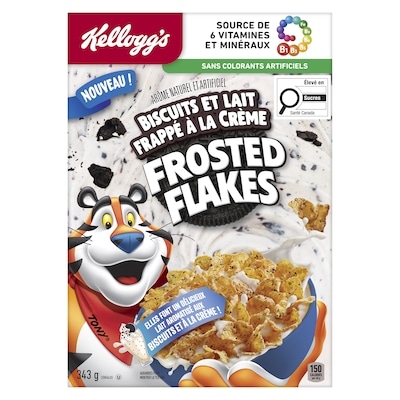 Céréales biscuits et lait frappé à la crème Frosted Flakes 