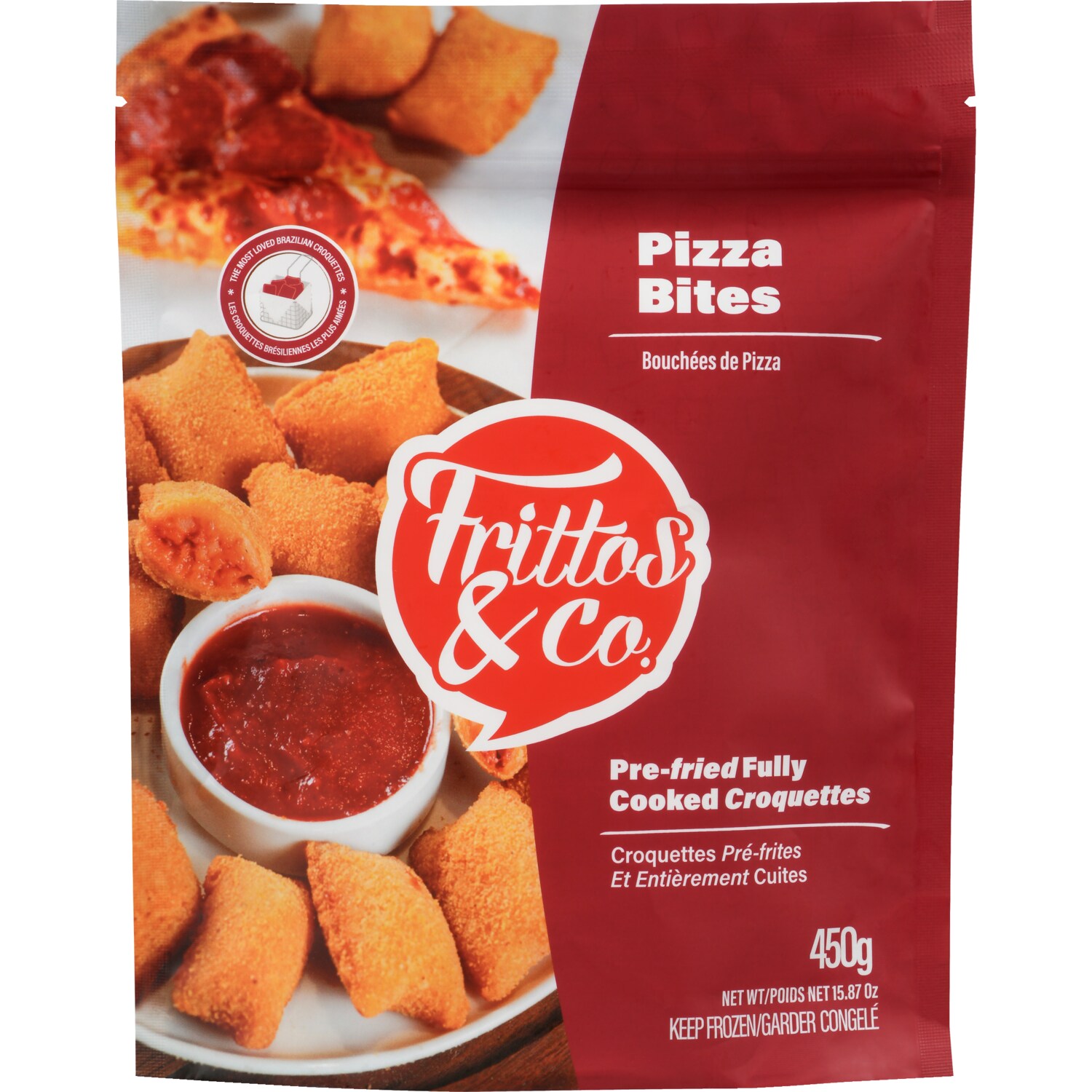 FRITTOS & CO Croquettes pré-frites et entièrement cuites bouchées de pizza 12 ea, 0,83 $/1ch