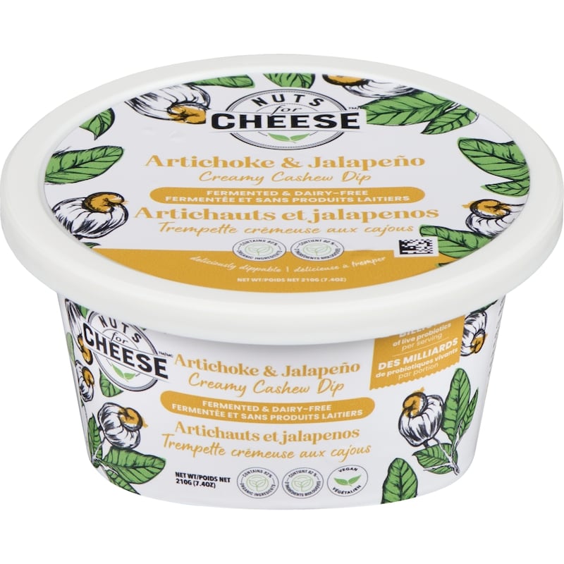 Creamy Cashew Dip Artichoke & Jalapeño
