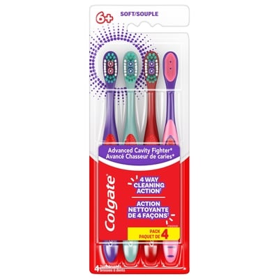 Colgate Extra Soft Kids Toothbrush Pack, Advanced Cavity Fighter, 4 Pack 4 ea, $3.75/1ea