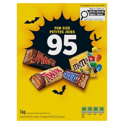 Mars Halloween Chocolate Candies, Assorted Fun Size, 95 Count 1000 g, $1.70/100g